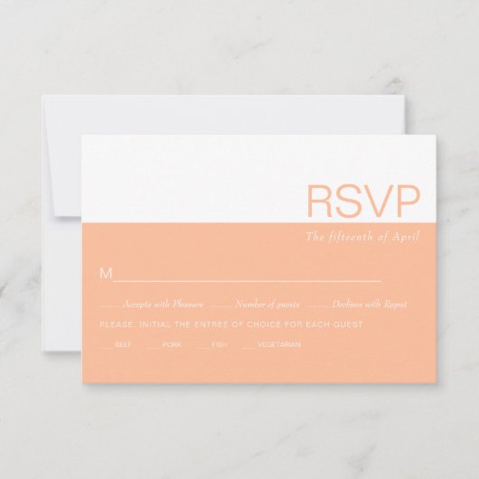 Cartons Réponse Mariage blanc et blanc colorblock (Devant)