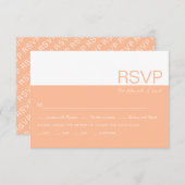 Cartons Réponse Mariage blanc et blanc colorblock (Devant / Derrière)