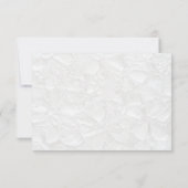 Cartons Réponse Mariage Blanc & Noir Simple  (Dos)