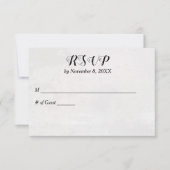 Cartons Réponse Mariage blanc textuel (Devant)