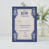Cartons Réponse Mariage bleu Geek de jeu vidéo (Debout devant)