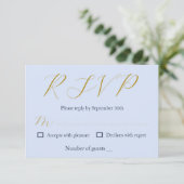 Cartons Réponse Mariage bleu opulent (Debout devant)