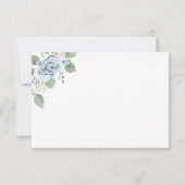 Cartons Réponse Mariage Bleu Poussiéreux (Dos)