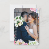 Cartons Réponse Mariage bleu rose aquarelle (Dos)