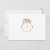 Cartons Réponse Mariage Bohème Fleur sauvage de Meadow (Dos)