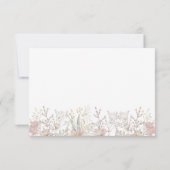 Cartons Réponse Mariage Boho Fleur sauvage simple (Dos)