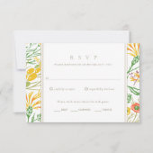 Cartons Réponse Mariage Boho Fleur sauvage Woodland (Devant)