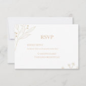 Cartons Réponse Mariage Boho Floral Corner beige (Devant)