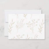 Cartons Réponse Mariage Boho Floral Corner beige (Dos)