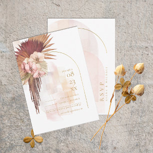 Cartons Réponse Mariage Boho Oasis ID959