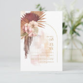 Cartons Réponse Mariage Boho Oasis ID959 (Debout devant)