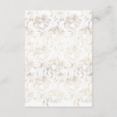 Cartons Réponse Mariage botanique blanc élégant (Dos)