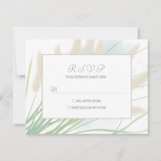 Cartons Réponse Mariage botanique côtier