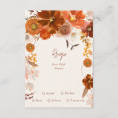 Cartons Réponse Mariage botanique de crème et cuivre (Devant)