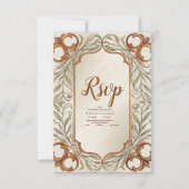 Cartons Réponse Mariage botanique élégant Art Nouveau (Devant)