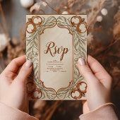 Cartons Réponse Mariage botanique élégant Art Nouveau