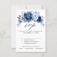 Mariage botanique floral en bleu ardoise poussiére