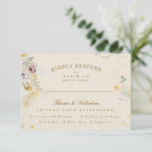 Cartons Réponse mariage botanique formel romantique enchanteur (Debout devant)