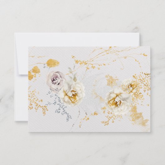 Cartons Réponse mariage botanique formel romantique enchanteur (Dos)
