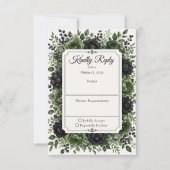 Cartons Réponse Mariage Botanique Maussade (Devant)