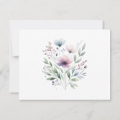 Cartons Réponse Mariage botanique Sage Green et Plum Purple (Dos)