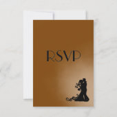 Cartons Réponse Mariage Brown au chocolat de mariée et de chambre (Dos)