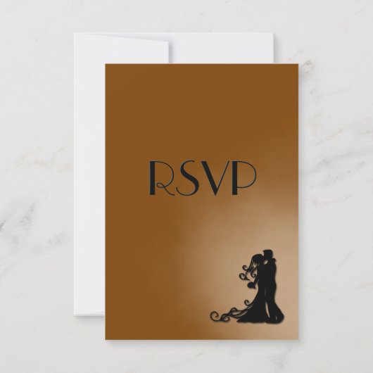 Cartons Réponse Mariage Brown au chocolat de mariée et de chambre (Dos)
