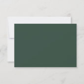 Cartons Réponse Mariage Calligraphié Élégant Vert (Dos)