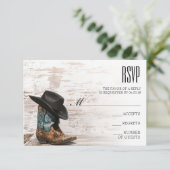 Cartons Réponse Mariage campagnard (carte RSVP) (Debout devant)