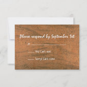 Cartons Réponse Mariage campagnard de selle de cheval occidental R (Dos)