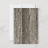 Cartons Réponse Mariage campagnard de tableau de bord rustique en (Dos)