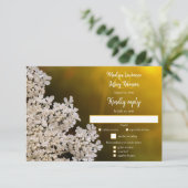 Cartons Réponse Mariage campagnard fleur sauvage en dentelle de la (Debout devant)