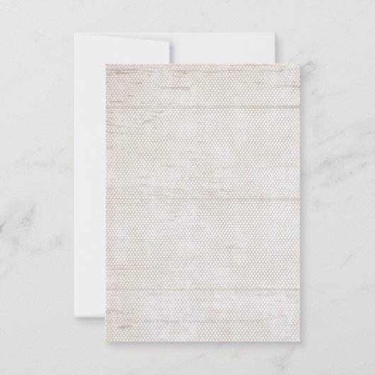 Cartons Réponse Mariage campagnard rustique en dentelle blanche RS (Dos)