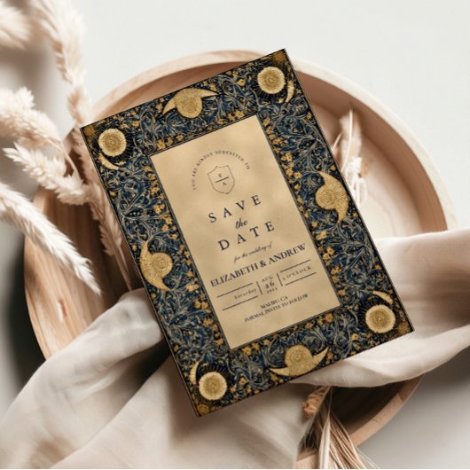 Cartons Réponse Mariage céleste de minuit doré