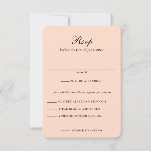 Cartons Réponse Mariage céleste d'or rose (Devant)