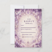 Cartons Réponse Mariage céleste violet éthéré (Devant)