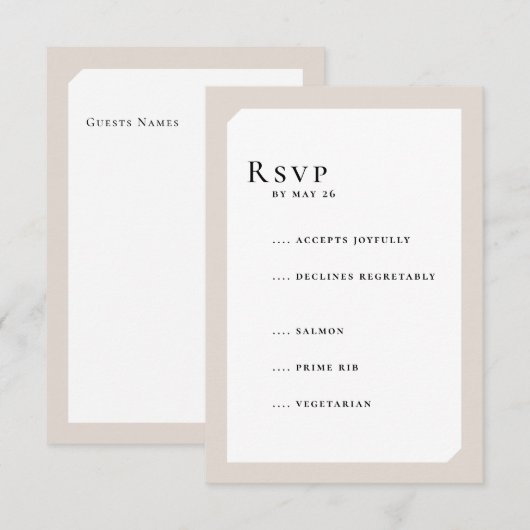 CARTONS RÉPONSE MARIAGE CERCLE CHIC (Devant / Derrière)