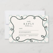 Cartons Réponse Mariage Chic Côté Mer (Devant)