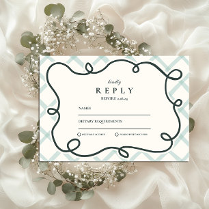 Cartons Réponse Mariage Chic Côté Mer