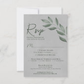 Cartons Réponse Mariage chic et vert de la forêt Feuille (Devant)