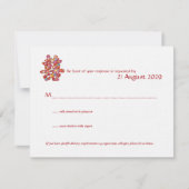 Cartons Réponse Mariage chinois des fleurs de printemps (Devant)