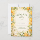 Cartons Réponse Mariage Citron Romantique (Devant)
