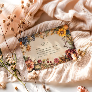 Cartons Réponse Mariage citrouille de récolte d'épices