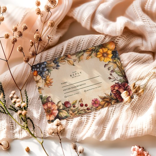 Cartons Réponse Mariage citrouille de récolte d'épices