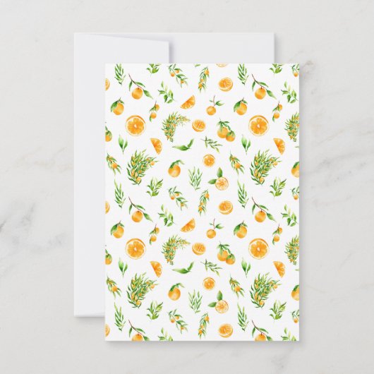 Cartons Réponse Mariage Citrus Oranges (Dos)