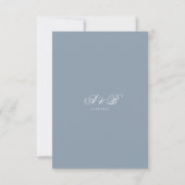 Cartons Réponse Mariage Classique à l'Écriture Monogramme avec Bor (Dos)