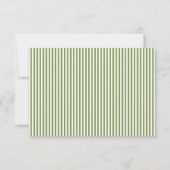 Cartons Réponse Mariage Classique Calligraphié en Vert Olive (Dos)