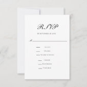 Cartons Réponse Mariage classique classique classique élégant (Devant)