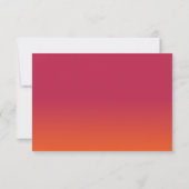 Cartons Réponse Mariage classique d'été Bourgogne Orange élégant (Dos)