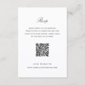 Cartons Réponse Mariage Classique en Noir et Blanc avec Code QR Ol (Devant)